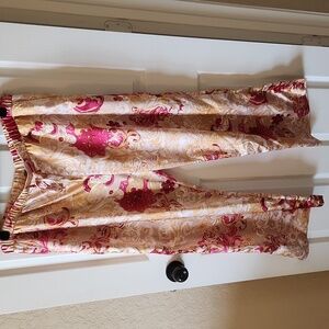 Soma Gold, Cream, And Pink Swirl Pattern Pajama Pants, XL